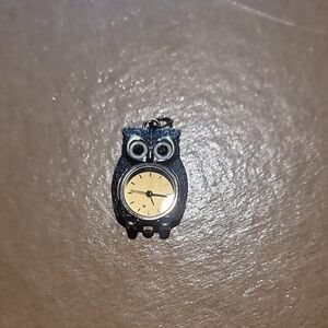 Claire's Blue and Gold Owl Watch Pendant